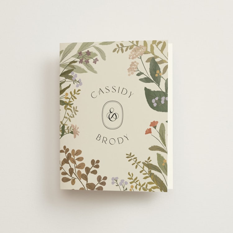 "Ellsworth" - Folded Wedding Thank You Cards in Natural by Jennifer Wick - Front