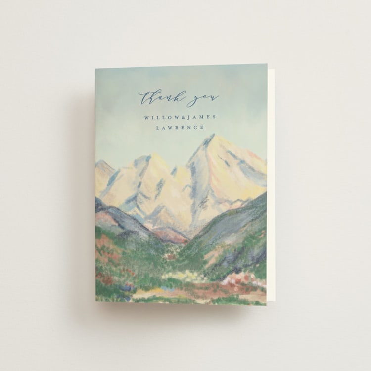 "The Valley" - Folded Wedding Thank You Cards in Summer by Petra Kern - Front