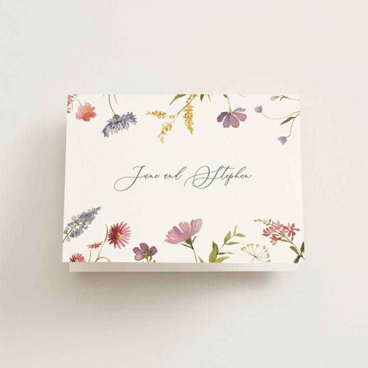 "Untied" - Folded Wedding Thank You Cards in Sherbert by Erin Hodges - Front