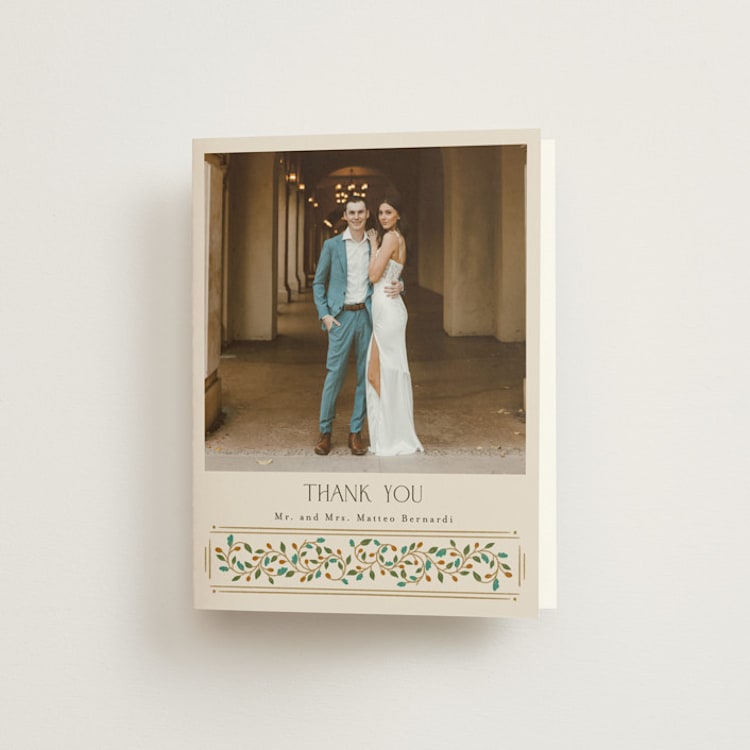 "Juliet" - Folded Wedding Thank You Cards in Autumn by Ashlee Townsend - Front