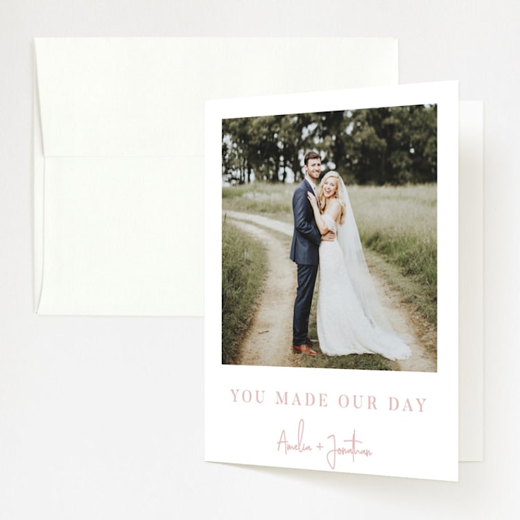 "ridge" - Folded Wedding Thank You Cards in Dusk by Krissy Bengtson - Front