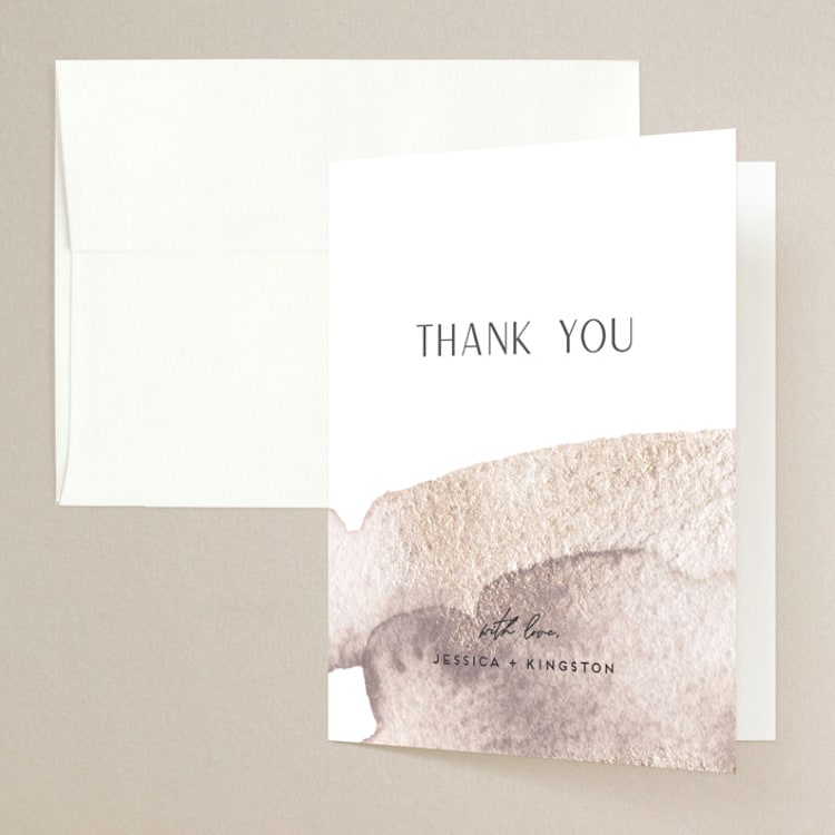 "requiem" - Folded Wedding Thank You Cards in Zen by silverscreen studio - Front