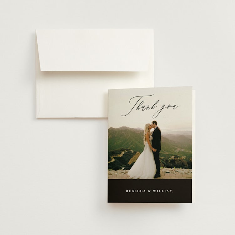 "We Do" - Folded Wedding Thank You Cards in Ink by lulu and isabelle - Front