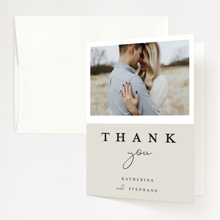 "sweet sweet elegance" - Folded Wedding Thank You Cards in Dutch Cream by frances mathys - Front