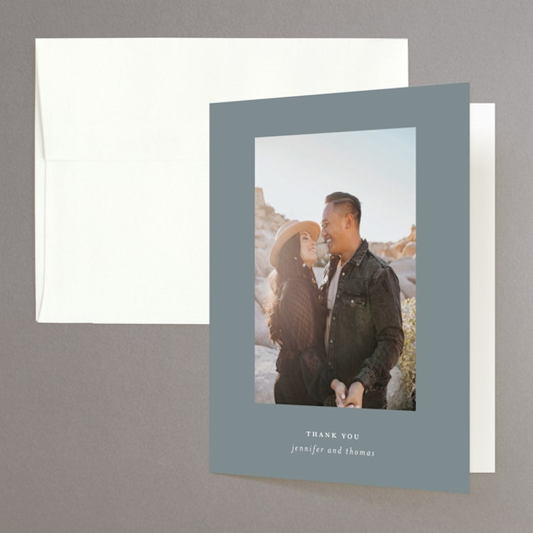 "Abstract Shapes" - Folded Wedding Thank You Cards in Vineyard by Paden Gillette - Front