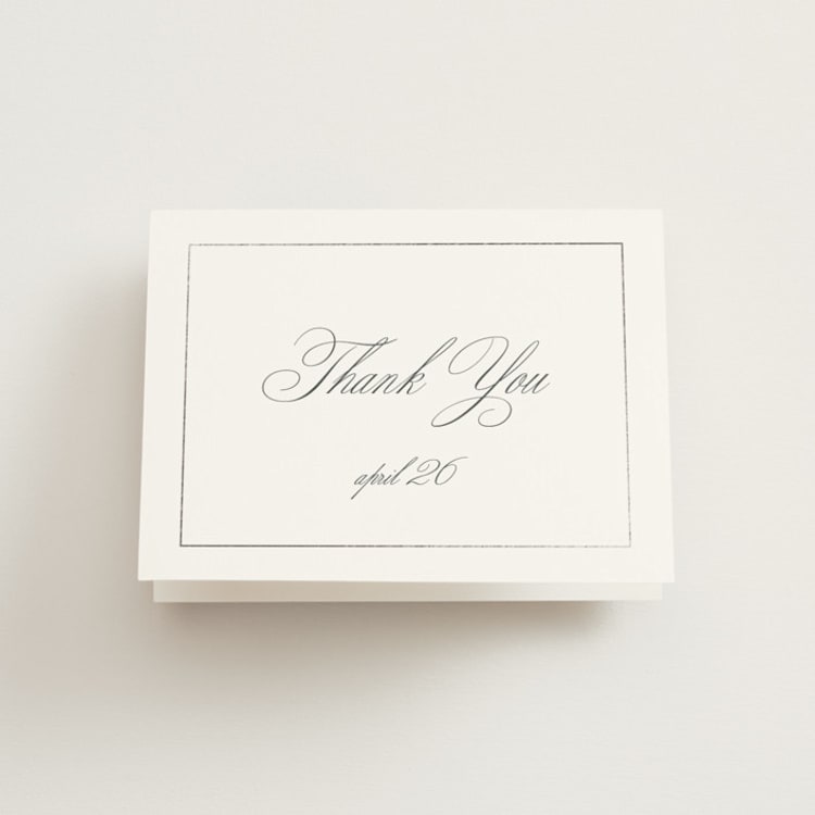 "toulomotiri" - Foil-Pressed Folded Wedding Thank You Cards in Sugar by chocomocacino - Front