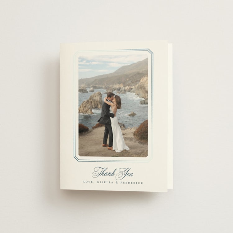 "othellolagkage" - Foil-Pressed Folded Wedding Thank You Cards in Pearl by chocomocacino - Front