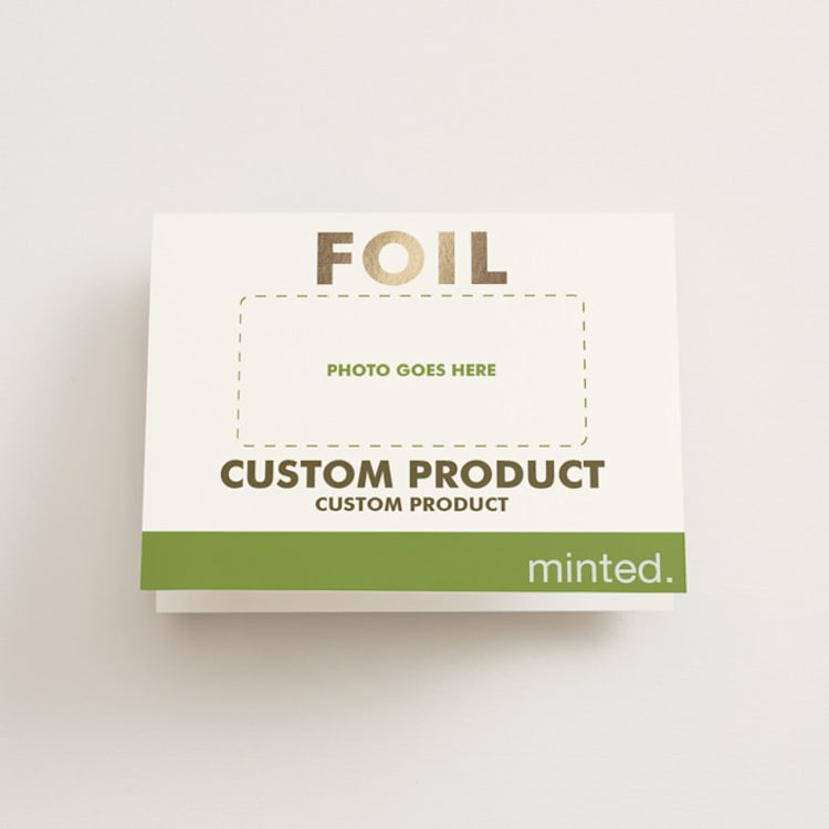 "Landscape Custom" - Foil-Pressed Folded Wedding Thank You Cards in Golden by Minted Custom - Front
