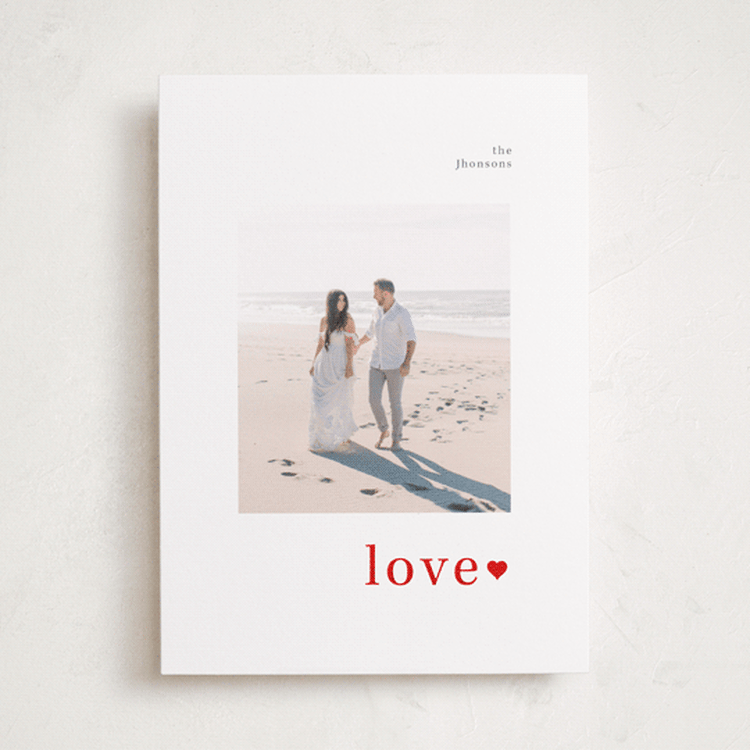 "Simply in Love" - Valentine's Day Cards in Snow by Claudio A. Silva - Front