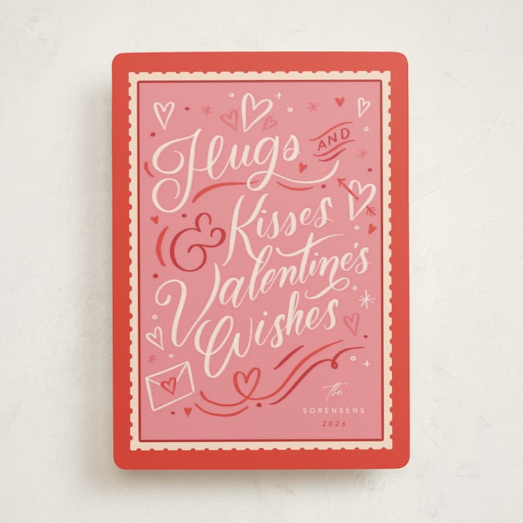 "Valentine's Wishes" - Valentine's Day Cards in Rose by Stephanie Hawkes - Front