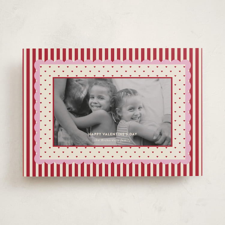 "Pattern on Pattern" - Valentine's Day Cards in Cherry Soda by Ashlee Townsend - Front