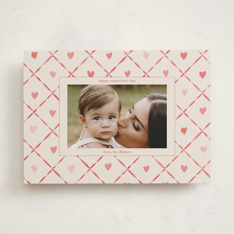 "Lattice of Love" - Valentine's Day Cards in Sand by Daisyworks Studio - Front