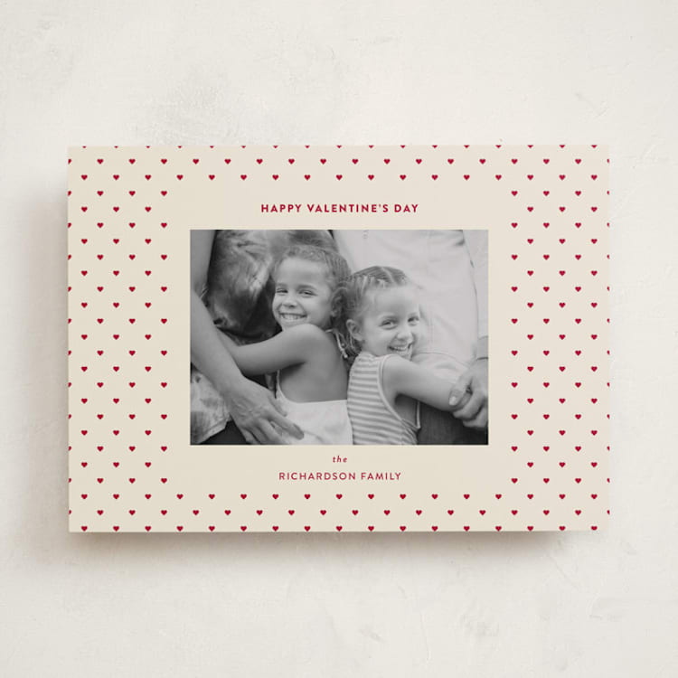 "Swiss Hearts" - Valentine's Day Cards in Cherry by Ashlee Townsend - Front
