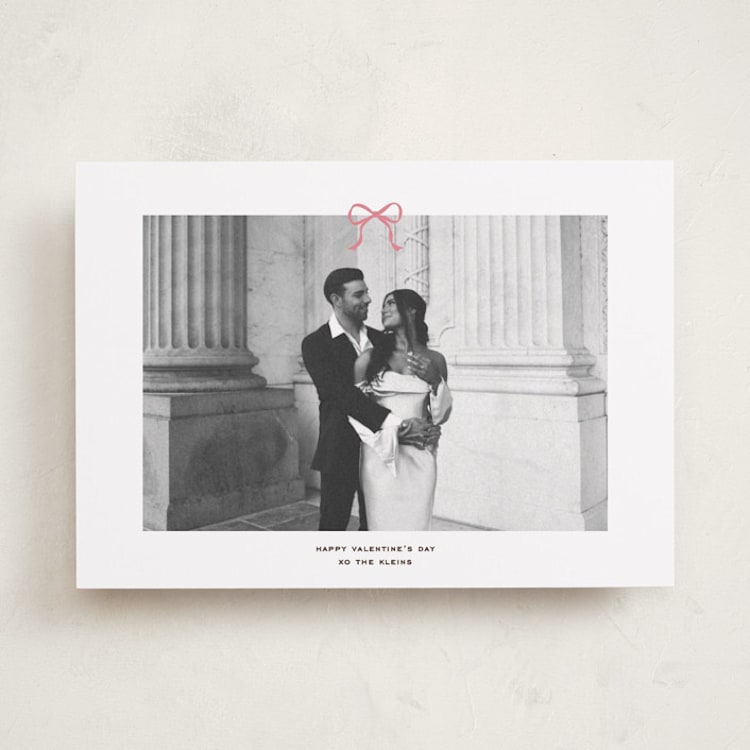 "sealed with a bow" - Valentine's Day Cards in Petal by Annie Shapiro - Front