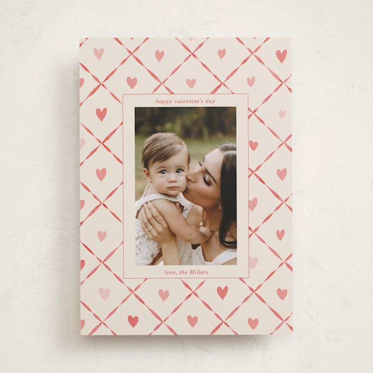 "Lattice of Love" - Valentine's Day Cards in Sand by Daisyworks Studio - Front