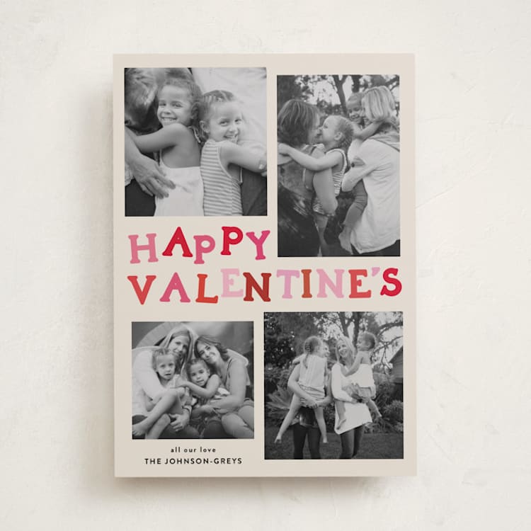 "Color Coded Spirit" - Valentine's Day Cards in Peony by Inkblot Design - Front