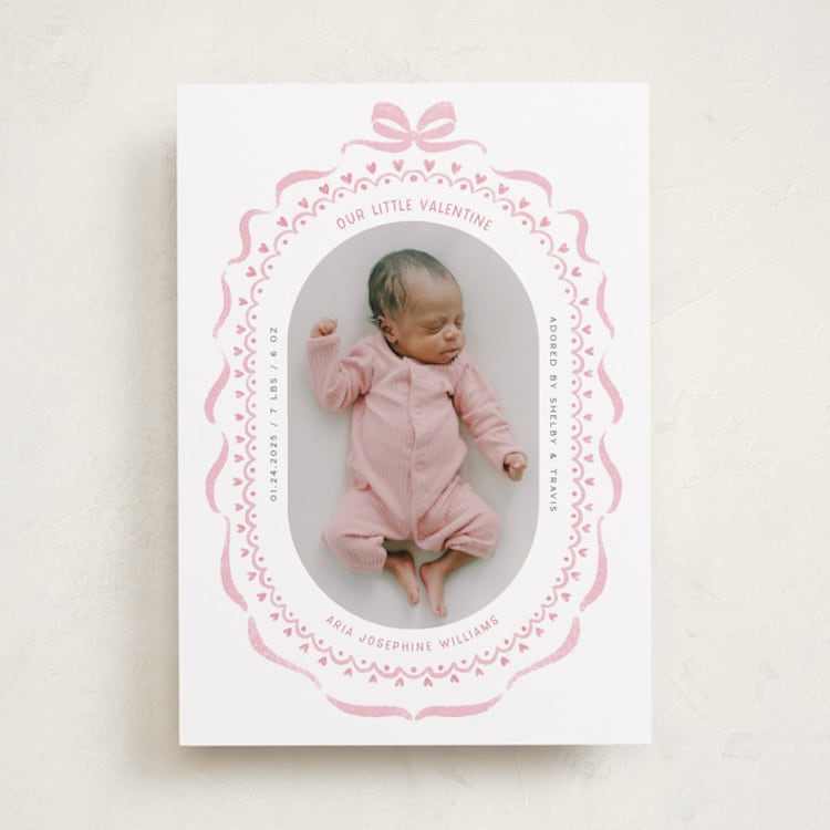 "delicate ribbon" - Valentine's Day Cards in Ballet Slipper by Paula Pecevich - Front