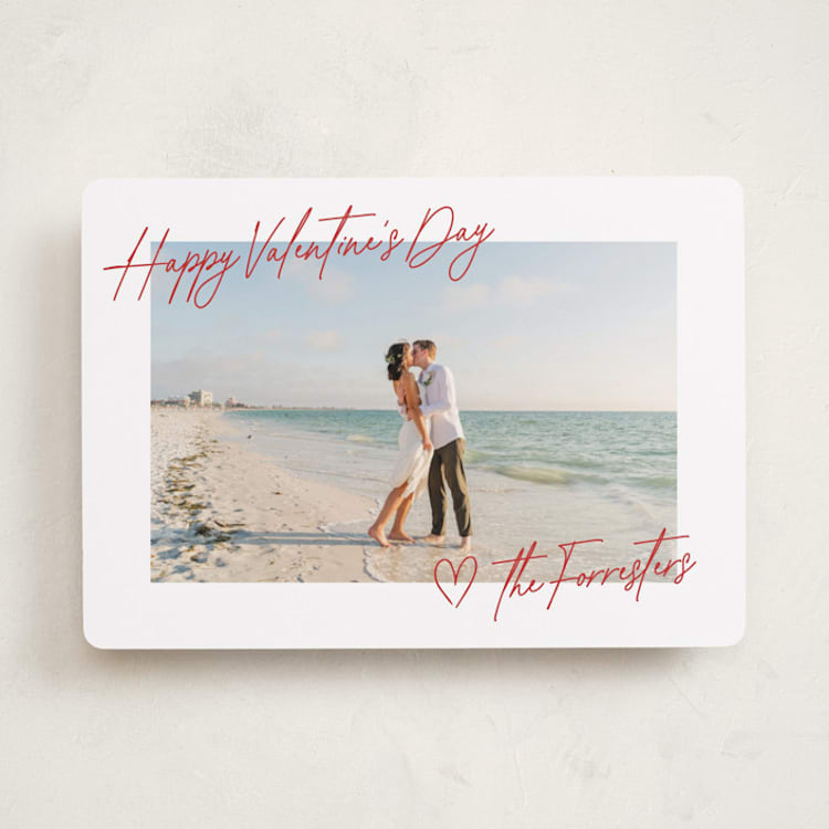 "Postal" - Valentine's Day Cards in Cherry by Ekko Studio - Front