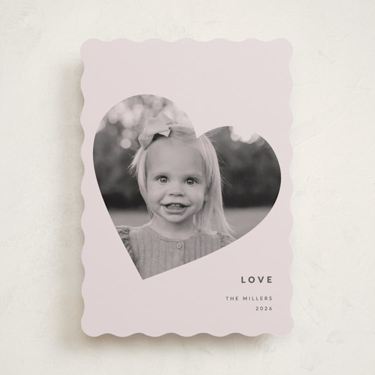 "Minimal" - Valentine's Day Cards in Rose by Sumak Studio - Front