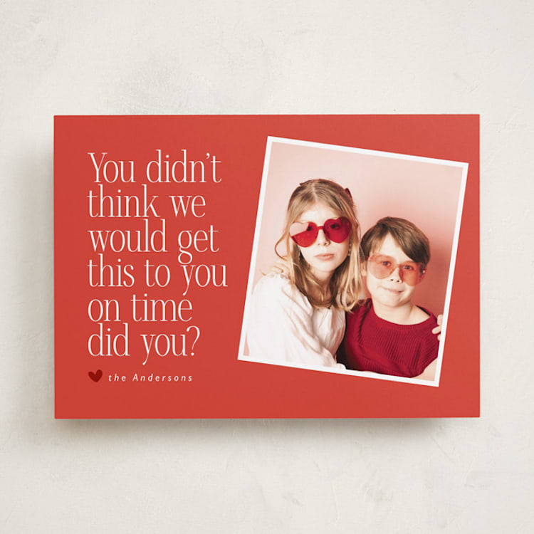 "Belated" - Valentine's Day Cards in Rose by Hudson meet Rose - Front