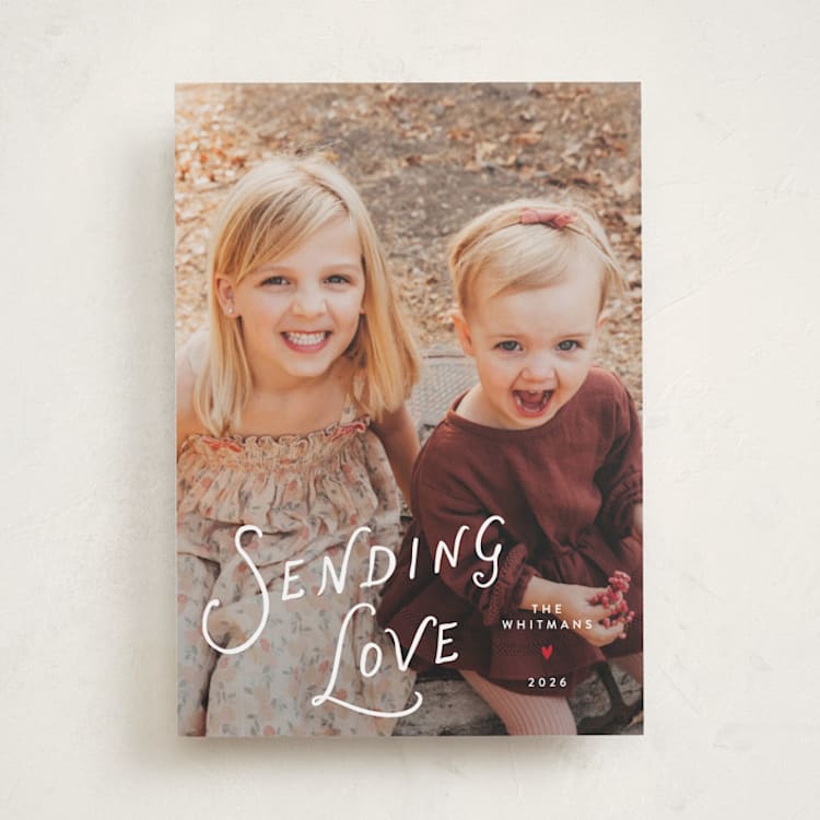 "Sent" - Valentine's Day Cards in Ruby by Lauren Chism - Front
