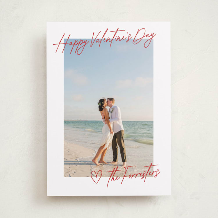 "Postal" - Valentine's Day Cards in Cherry by Ekko Studio - Front