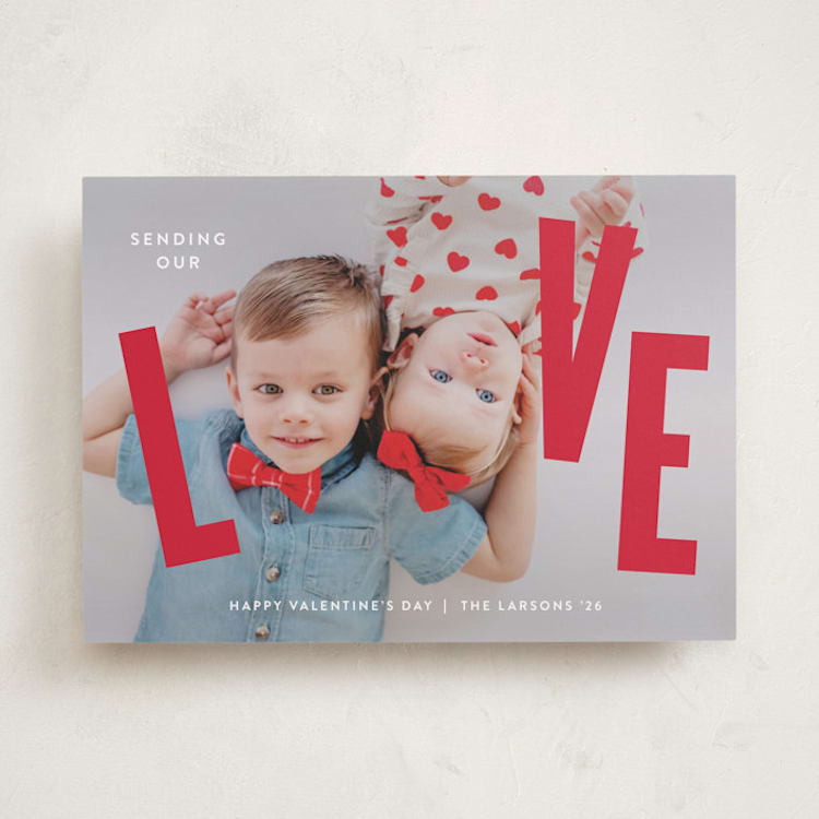 "THIS" - Valentine's Day Cards in Ruby by Lauren Chism - Front