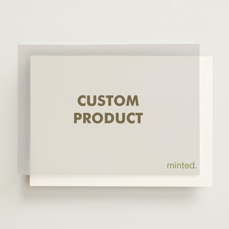 "Landscape Custom" - Vellum Overlays in Mist by Minted Custom - Front
