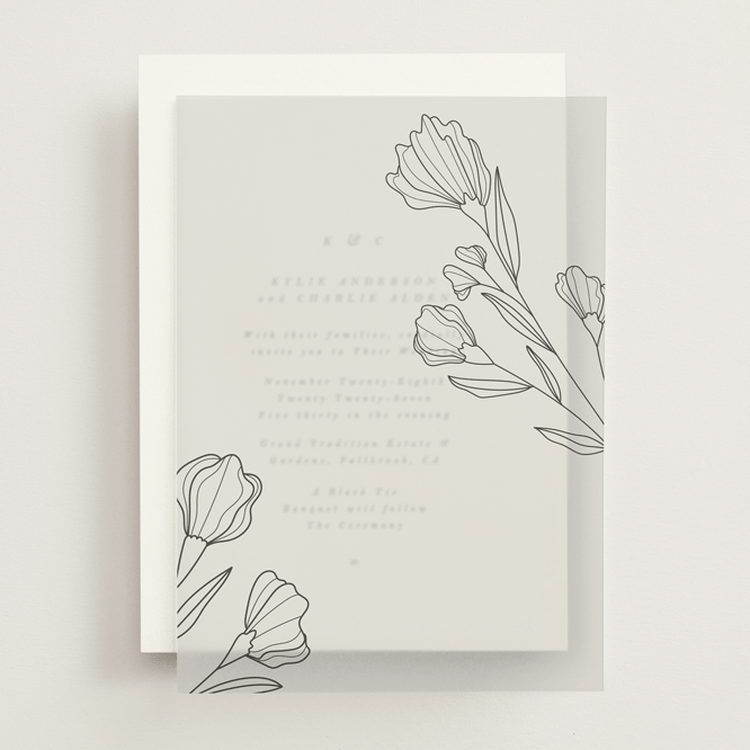"Bouvardia" - Vellum Overlays in Midnight by Deynaaz Daraei - Front
