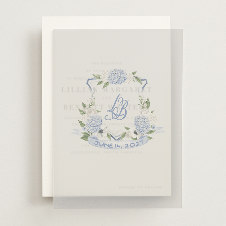 "Sweethearts" - Vellum Overlays in Periwinkle by Design Lotus - Front