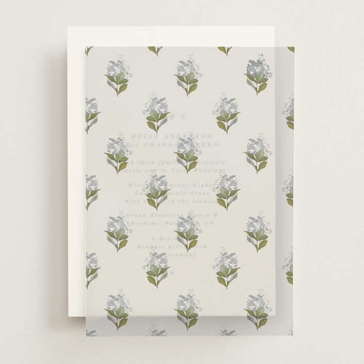 "Blockprint" - Vellum Overlays in Powder Blue by Olivia Kanaley Inman - Front