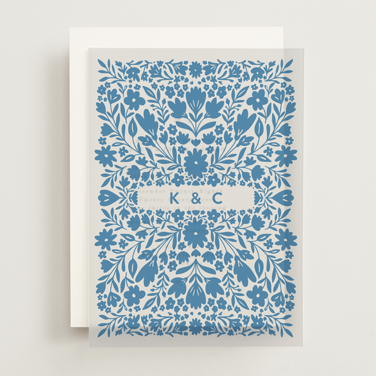 "Floral Stamp" - Vellum Overlays in Almalfi by Stephanie Hawkes - Front