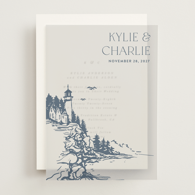 "the cliff" - Vellum Overlays in Periwinkle by Tennie and Co. - Front