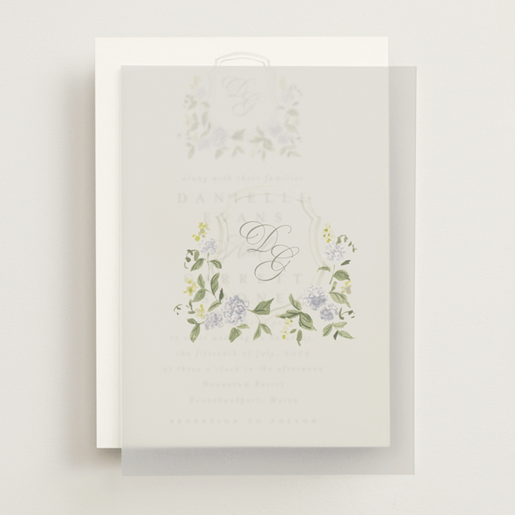 "Ocean Point" - Vellum Overlays in Sky by Everett Paper Goods - Front