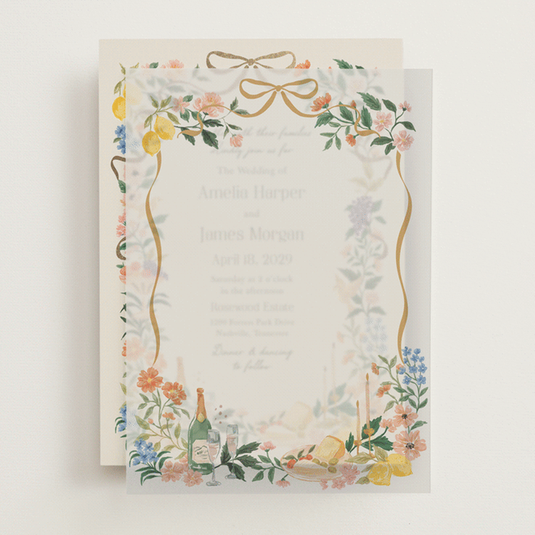 "Garden Feast" - Vellum Overlays in Garden by Elly - Front