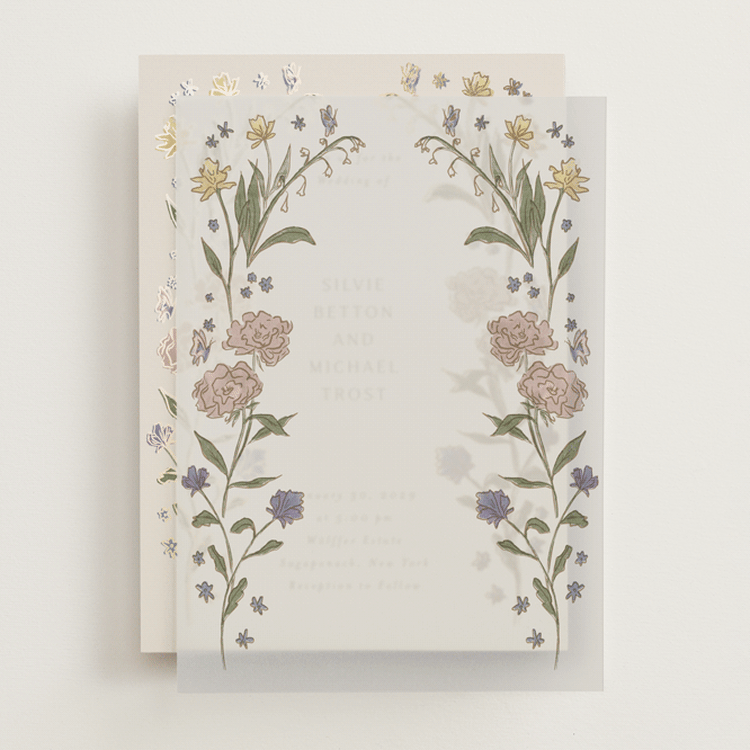 "Parisian Garden" - Vellum Overlays in Petal by Nicoletta Savod - Front
