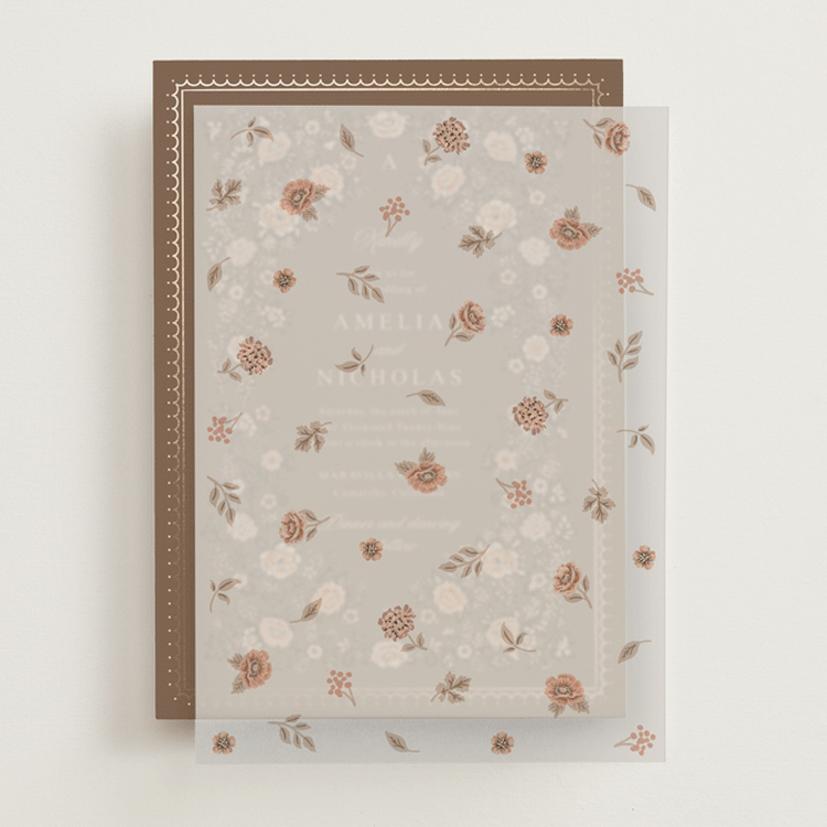 "Blooming path" - Vellum Overlays in Chocolate by Paola Benenati - Front