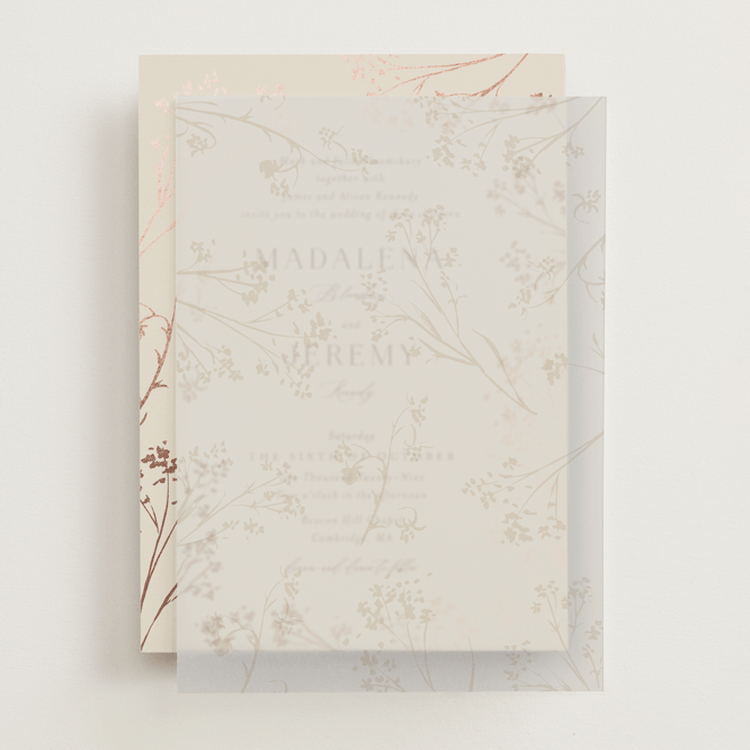 "Shining Florals" - Vellum Overlays in Almond by frau brandt - Front