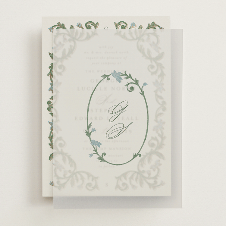 "grandeur" - Vellum Overlays in Bluebell by Jen Owens - Front