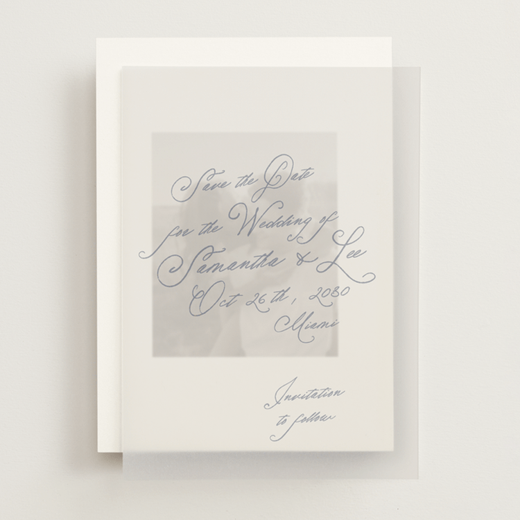 "Twirl" - Vellum Overlays in Dusty Blue by AK Graphics - Front