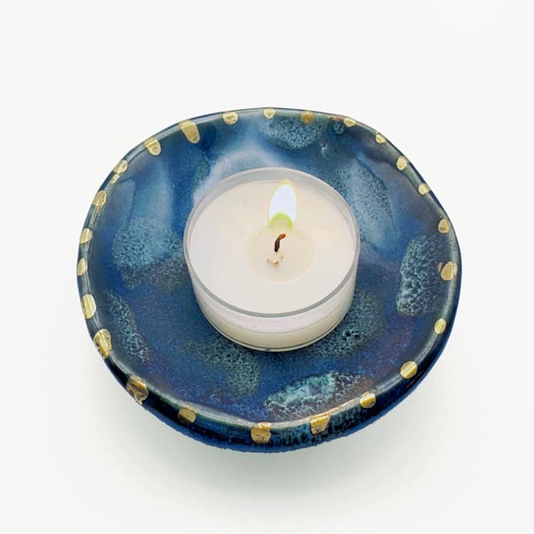 "Ocean Abyss Dish" - Vanity Trays and Dishes in blue by Jayne Alfieri