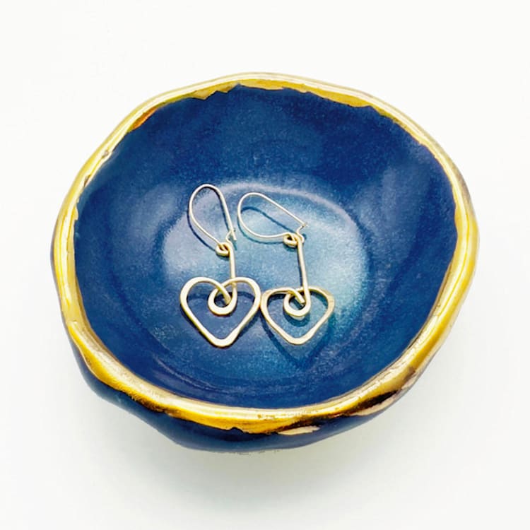 "Coral Reef Dish" - Vanity Trays and Dishes in blue by Jayne Alfieri
