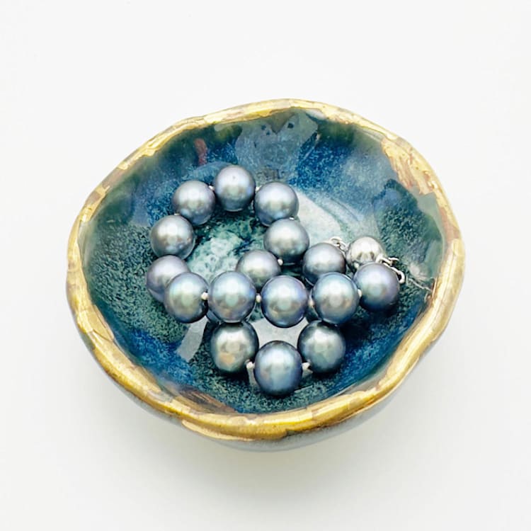"Cove Blue Dish" - Vanity Trays and Dishes in blue by Jayne Alfieri