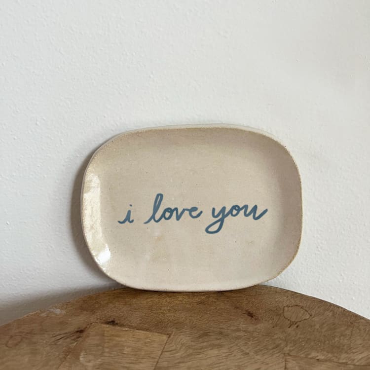 "Custom Word Tray" - Vanity Trays and Dishes in white by Sidney Field