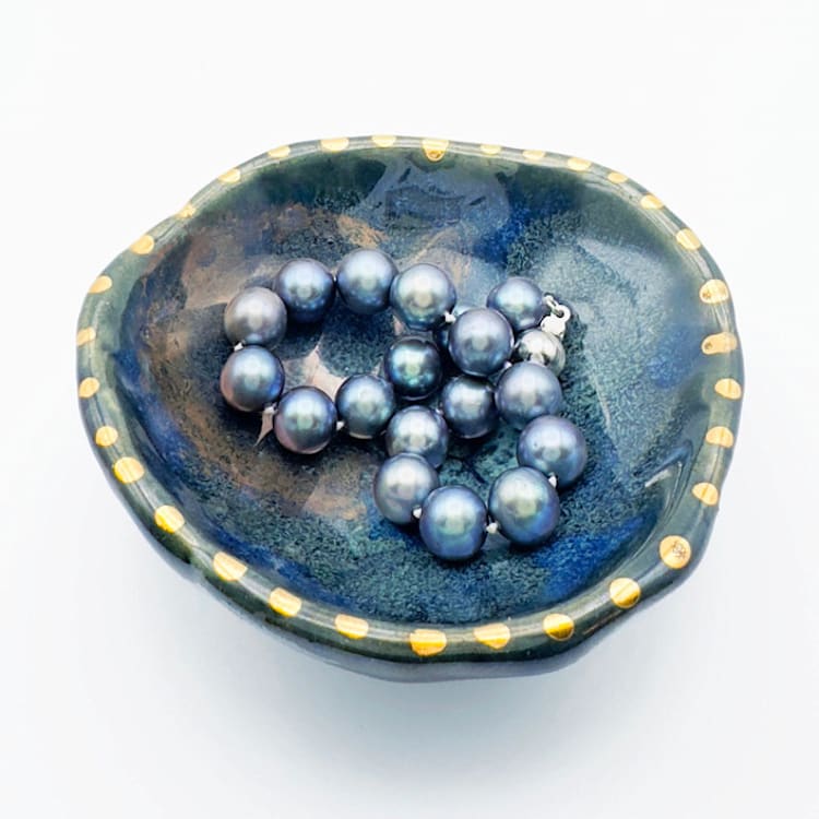 "Nautical Blue Dish" - Vanity Trays and Dishes in blue by Jayne Alfieri