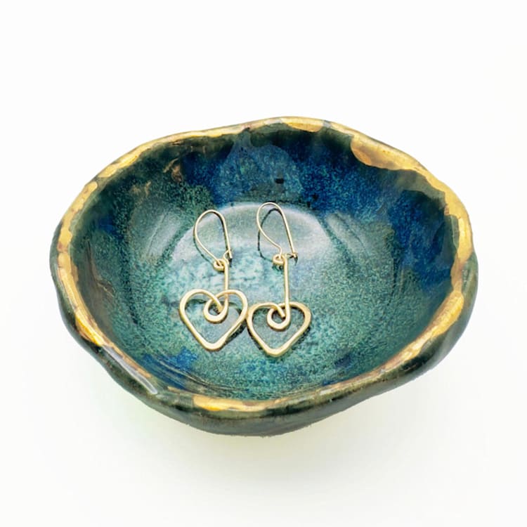 "Manta Blue Dish" - Vanity Trays and Dishes in blue by Jayne Alfieri