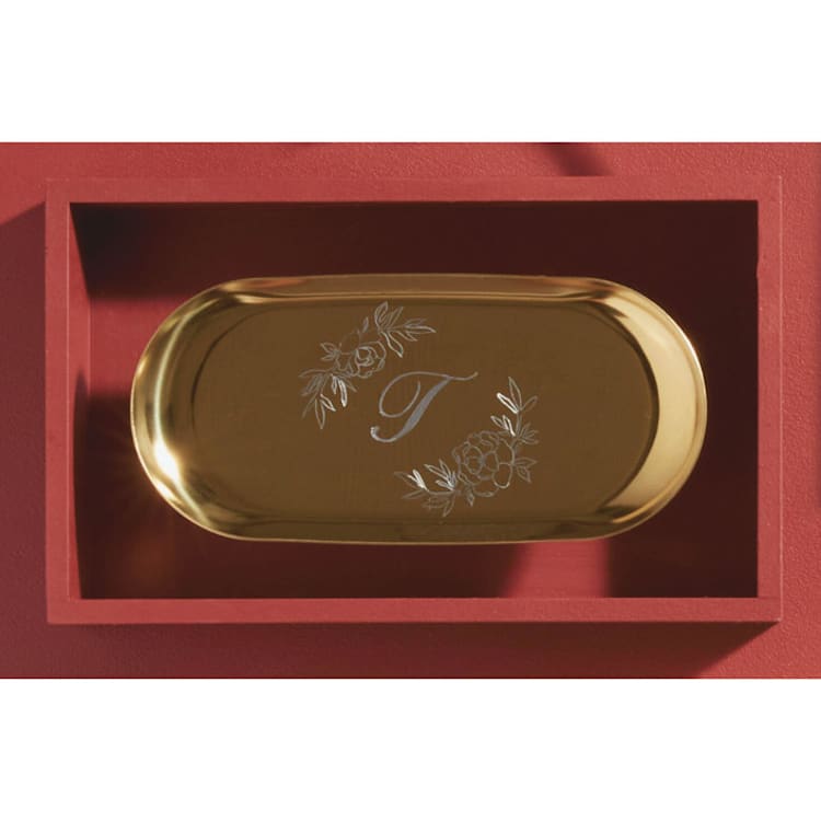 "Engraved Jewelry Dish Flower" - Vanity Trays and Dishes in multicolorassorted-colors by Charlotte Noordzij