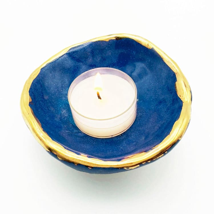 "Endless Blue dish" - Vanity Trays and Dishes in blue by Jayne Alfieri