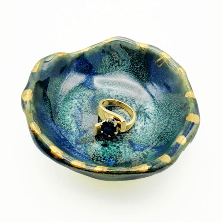 "Mariner Blue Dish" - Vanity Trays and Dishes in blue by Jayne Alfieri