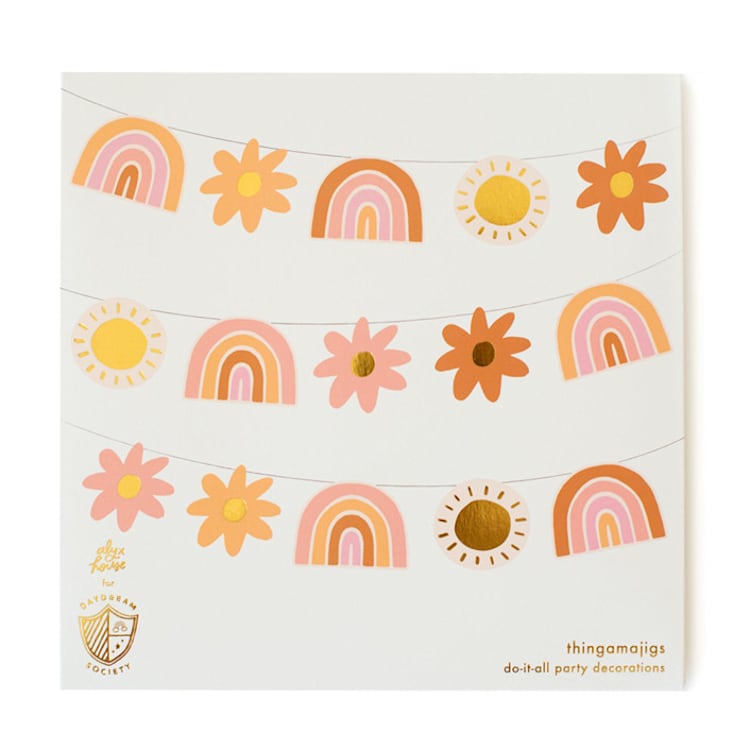 "Boho Rainbow Thingamajigs - Set of 16" - Banners and Garlands in multicolor by Jollity and Co